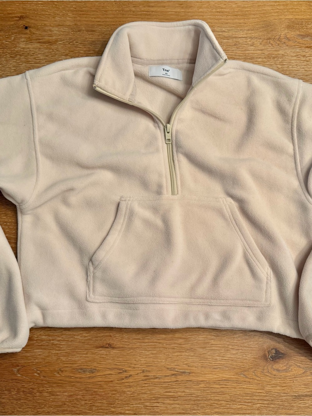 TNA Cream Quarter-Zip Fleece Pullover